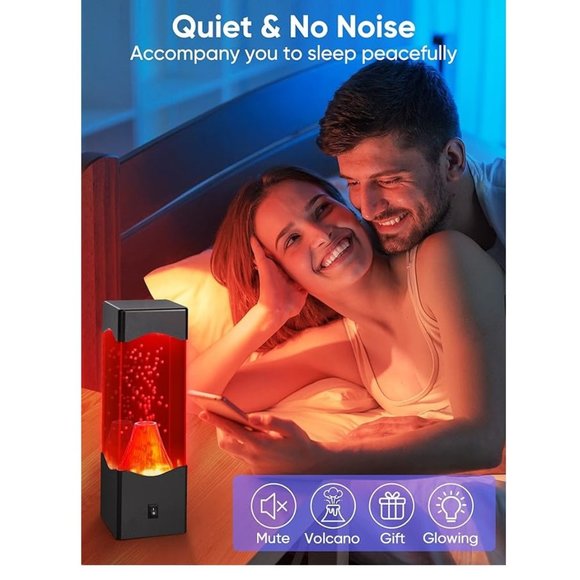 Volcano Lamp, Realistic Volcanic Eruption Night Light - Picture 2 of 4